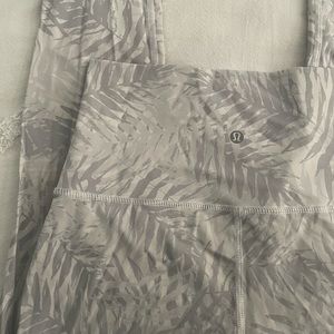 White printed high waisted lululemon leggings